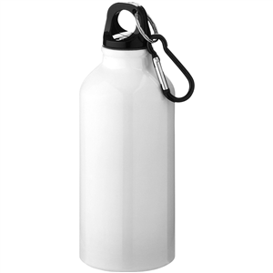 Borraccia alluminio personalizzata 400 ml  OREGON 100002 - Bianco 