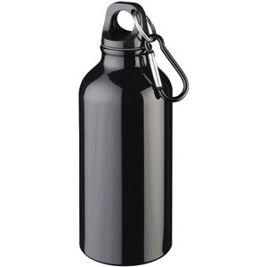 Borraccia alluminio personalizzata 400 ml  OREGON 100002 - Nero 