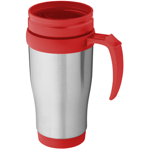 Tazza termica personalizzata 400 ml SANIBEL 100296 - Silver - Rosso