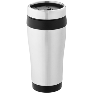 Bicchiere doppio strato in acciaio 410 ml ELWOOD 100310 - Silver - Nero