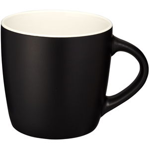 Tazza personalizzata in ceramica nera con interno colorato 340 ml RIVIERA 100476 - Nero - Bianco