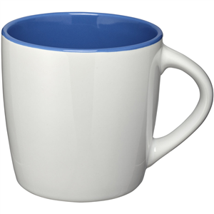 Tazza personalizzata in ceramica con interno colorato 340 ml AZTEC 100477 - Bianco - Blu Royal