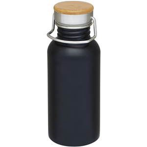 Borraccia acciaio trekking con dettagli in legno 550 ml Avenue THOR 100657 - Nero 