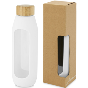 Borraccia in vetro con tappo in legno 600 ml Avenue TIDAN 100666 - Bianco 