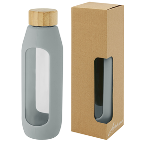 Borraccia in vetro con tappo in legno 600 ml Avenue TIDAN 100666 - Grigio 