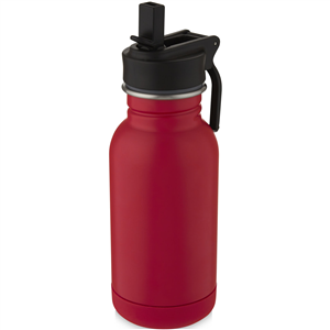 Borraccia con cannuccia personalizzata 400 ml LINA 100674 - Rosso Rubino 