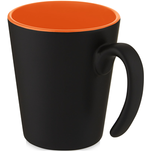 Tazza personalizzata in ceramica con interno colorato 360 ml OLI 100687 - Arancio - Nero