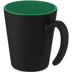 Tazza personalizzata in ceramica con interno colorato 360 ml OLI 100687 - Verde - Nero