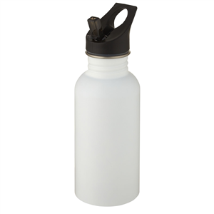 Borraccia con cannuccia personalizzata 500 ml LEXI 100695 - Bianco 