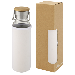 Bottiglia in vetro con tappo in legno e guaina inclusa 660 ml Avenue THOR 100696 - Bianco 