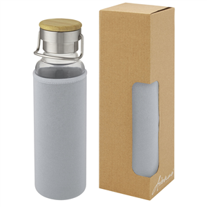 Bottiglia in vetro con tappo in legno e guaina inclusa 660 ml Avenue THOR 100696 - Grigio 