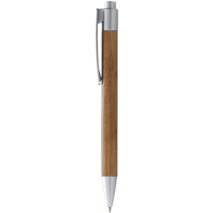 Penna a sfera in bamboo BORNEO 106322 - Naturale - Argento