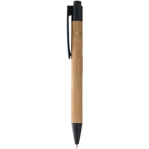 Penna a sfera in bamboo BORNEO 106322 - Naturale - Nero