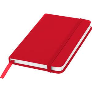 Taccuino con elastico e copertina soft touch in formato A6 SPECTRUM 106905 - Rosso 