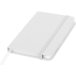 Taccuino con elastico e copertina soft touch in formato A6 SPECTRUM 106905 - Bianco 