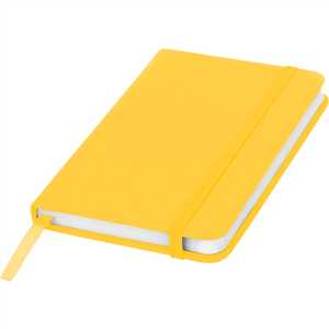 Taccuino con elastico e copertina soft touch in formato A6 SPECTRUM 106905 - Giallo 