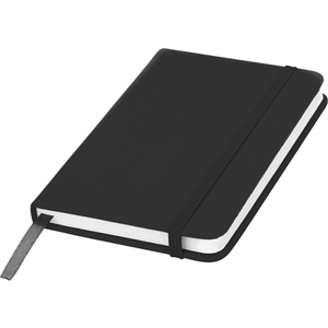 Taccuino con elastico e copertina soft touch in formato A6 SPECTRUM 106905 - Nero 