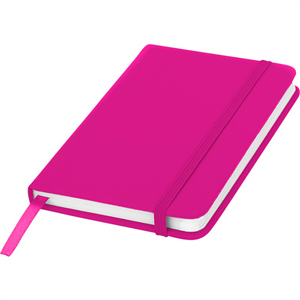 Taccuino con elastico e copertina soft touch in formato A6 SPECTRUM 106905 - Rosa 