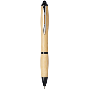 Penna a sfera in bamboo NASH 107378 - Naturale - Nero