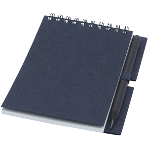 Block notes personalizzato in carta riciclata LUCIANO 107750 - Blu Scuro 