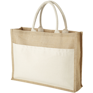 Borsa spesa personalizzata cm 45x35x12 in juta MUMBAY 119526 - Naturale - Naturale