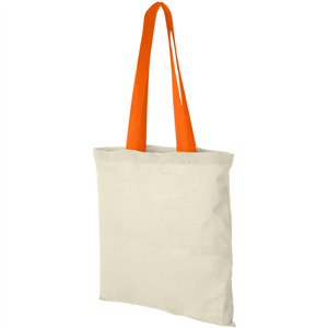 Shopper personalizzata in cotone 100gr cm 38x42 NEVADA 120131 - Natural - Arancio