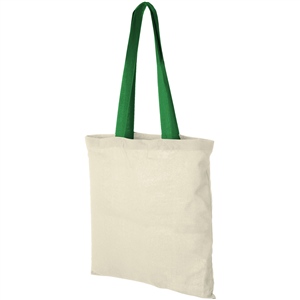 Shopper personalizzata in cotone 100gr cm 38x42 NEVADA 120131 - Natural - Verde Brillante