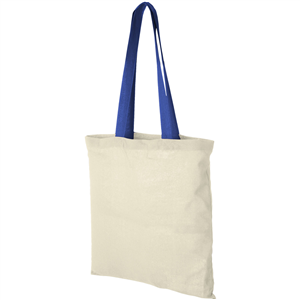 Shopper personalizzata in cotone 100gr cm 38x42 NEVADA 120131 - Natural - Blu Royal