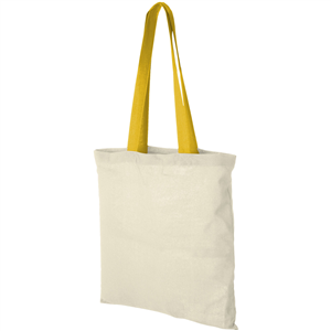 Shopper personalizzata in cotone 100gr cm 38x42 NEVADA 120131 - Natural - Giallo