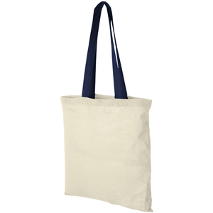 Shopper personalizzata in cotone 100gr cm 38x42 NEVADA 120131 - Natural - Blu Navy