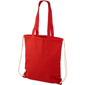 Zainetto sacca personalizzato in cotone con zip ELIZA 120276 - Rosso 