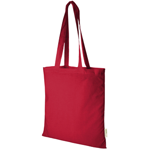 Shopper personalizzata in cotone biologico 100gr cm 38x42 ORISSA 120491 - Rosso 