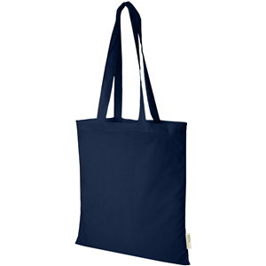 Shopper personalizzata in cotone biologico 100gr cm 38x42 ORISSA 120491 - Blu Navy 