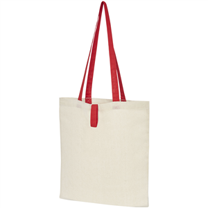 Shopper cotone personalizzata NEVADA 120492 - Natural - Rosso