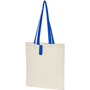 Shopper cotone personalizzata NEVADA 120492 - Natural - Blu Royal