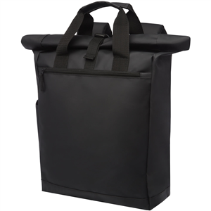 Zaino rolltop porta laptop in tela resistente all'acqua RESI 120528 - Nero 