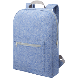 Zaino personalizzato in cotone riciclato PHEEBS 120581 - Blu Navy Melange 