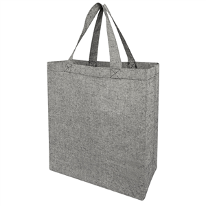 Shopper ecologica personalizzabile in cotone riciclato cm 28x15x33 PHEEBS 120613 - Nero Melange 