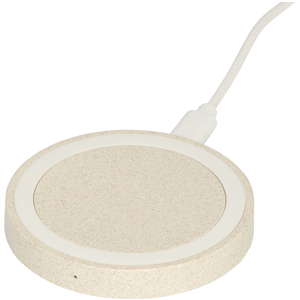 Caricatore wireless personalizzato in paglia di grano Avenue NAKA 124136 - Beige 