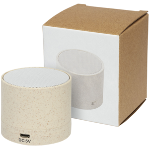 Altoparlante Bluetooth personalizzato in paglia di grano Avenue KIKAI 124138 - Beige 