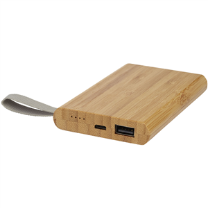 Powerbank portatile da 5000 mAh in bamboo Avenue TULDA 124145 - Naturale 