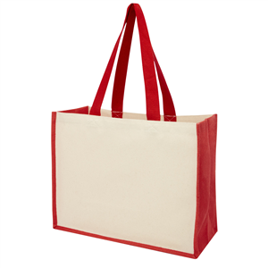 Shopper promozionale in tela e juta cm 42,5x32x19 VARAI 210701 - Rosso 