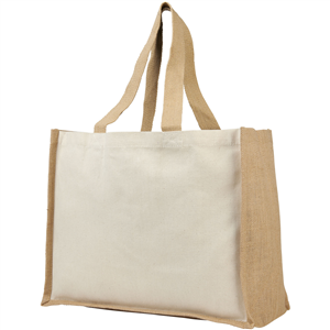 Shopper promozionale in tela e juta cm 42,5x32x19 VARAI 210701 - Natural - Naturale