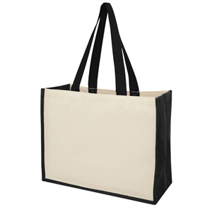 Shopper promozionale in tela e juta cm 42,5x32x19 VARAI 210701 - Nero 