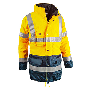 Parka da lavoro Sottozero BI-ROAD 2302 - Giallo - Blu Navy