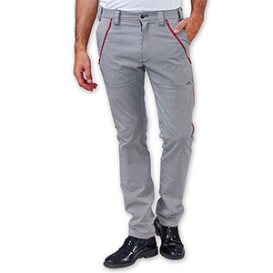 Pantalone da cuoco SIGGI Ho.Re.Ca. TRINITY 28PA1114-00-0877 - Bianco - Nero