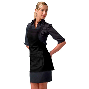 Grembiule personalizzato per cameriera in poliestere 180gr SIGGI Ho.Re.Ca. MICHELA 28PZ0189-00-0111 - Nero