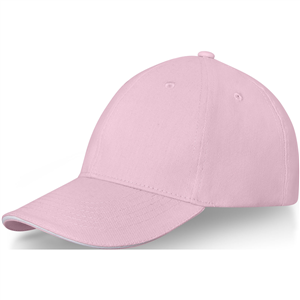 Cappellino da baseball personalizzato in cotone con visiera a sandwich Elevate Life DARTON 38679 - Rosa Chiaro 