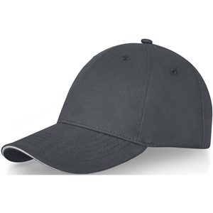 Cappellino da baseball personalizzato in cotone con visiera a sandwich Elevate Life DARTON 38679 - Grigio Tempesta 