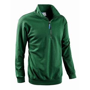 Felpa personalizzabile mezza zip in policotone 280gr Sottozero SMASH 50200 - Verde Scuro